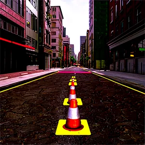 City Street With Potholes PNG Ftt