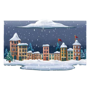 City Under Snowfall PNG 06122024 PNG