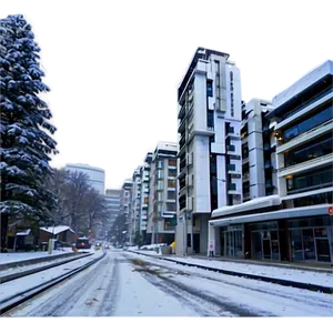 City Under Snowfall Png Cni15 PNG image