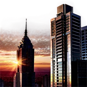 Cityscape At Sunset PNG 05212024