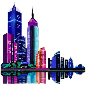 Cityscape At Twilight PNG Rbb PNG