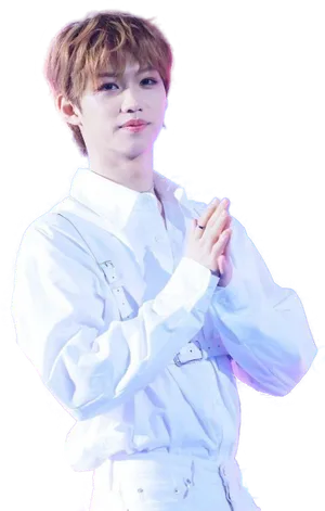 Clapping_ Performer_in_ White_ Outfit.png PNG image