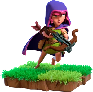 Clashof Clans Archer Character PNG image