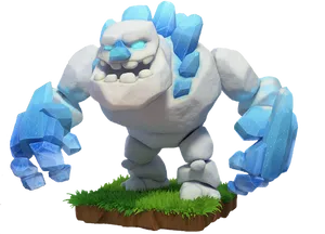 Clashof Clans Ice Golem Character PNG image
