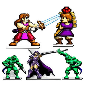 Classic 16 Bit Battle Scenes PNG 86