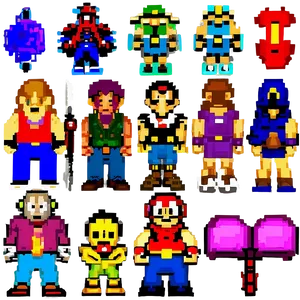 Classic 16 Bit Characters Png Ypo60 PNG image