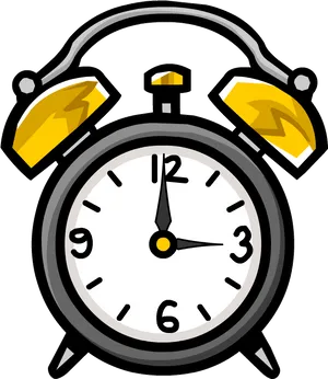 Classic Alarm Clock Illustration PNG image