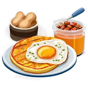 Classic American Breakfast PNG 24