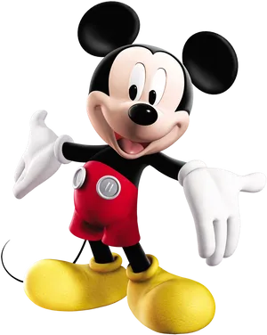 Classic Animated Character Pose PNG image