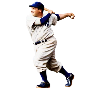 Classic Babe Ruth Yankees Png 23 PNG image