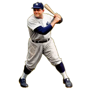 Classic Babe Ruth Yankees Png Dsb2 PNG image