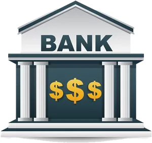 Classic Bank Building Icon PNG image
