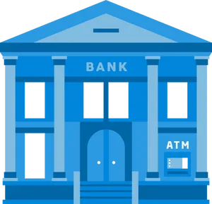 Classic Bank Buildingwith A T M PNG image