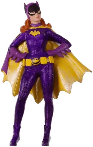 Classic Batgirl Figure Pose PNG image