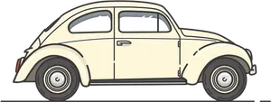 Classic Beetle Car Side View PNG image