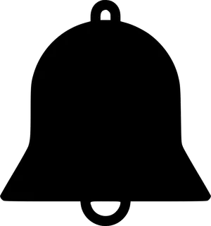 Classic Black Bell Icon PNG image