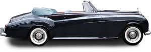 Classic Black Convertible Car H D PNG image