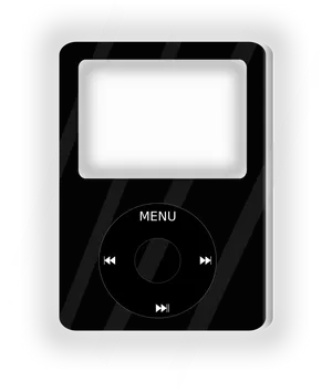 Classic Black Music Player PNG image