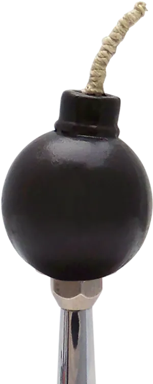 Classic Black Spherical Bomb PNG image