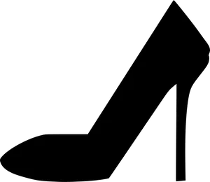 Classic Black Stiletto Heel PNG image