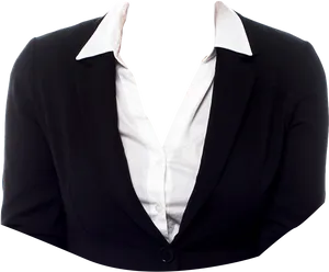 Classic Black Suit White Shirt PNG image