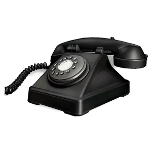Classic Black Telephone PNG 06252024 PNG