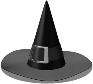 Classic Black Witch Hat PNG image