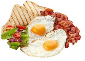 Classic Breakfast Platewith Eggs Baconand Toast