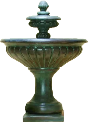 Classic Bronze Garden Fountain PNG image