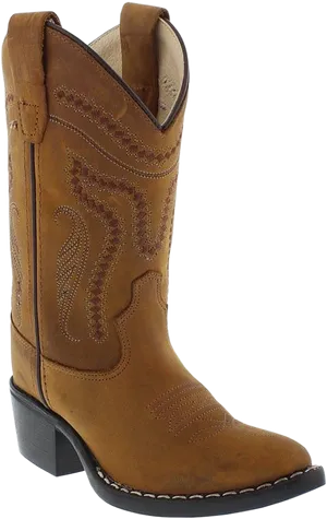 Classic Brown Cowboy Boot PNG image