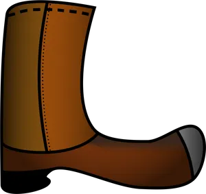 Classic Brown Cowboy Boot Illustration PNG image