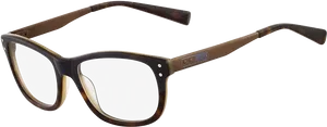 Classic Brown Eyeglasses Floating View PNG image