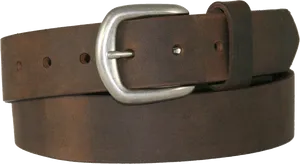 Classic Brown Leather Belt PNG