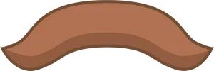 Classic Brown Mustache Vector