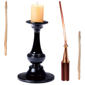 Classic Candlestick Elegance PNG 35