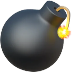 Classic Cartoon Bomb Ignited PNG image