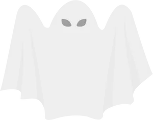 Classic Cartoon Ghost Illustration PNG image
