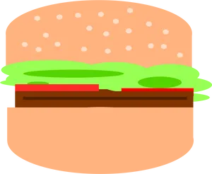 Classic Cartoon Hamburger PNG image