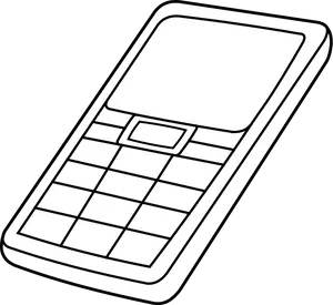 Classic Cellphone Outline PNG