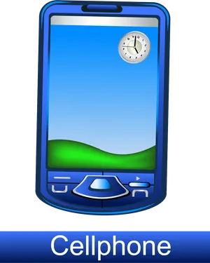 Classic Cellphone Vector Illustration