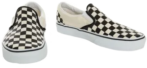 Classic Checkerboard Vans Slip Ons PNG image