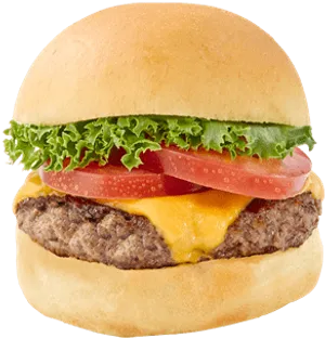 Classic Cheeseburger Delicious Fast Food PNG image