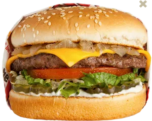 Classic Cheeseburger Delicious Fast Food.jpg PNG image