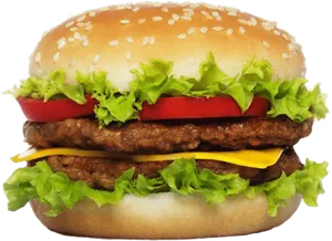 Classic Cheeseburger Delicious Fast Food.png PNG image