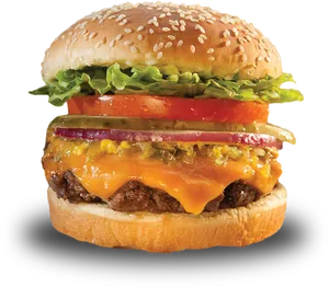 Classic Cheeseburger Deluxe PNG image