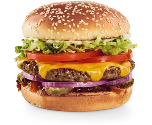 Classic Cheeseburger Deluxe PNG image