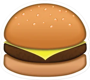 Classic Cheeseburger Emoji PNG image