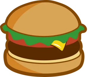 Classic Cheeseburger Illustration PNG image