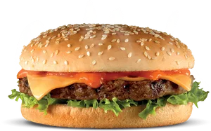 Classic Cheeseburger Transparent Background.png PNG image