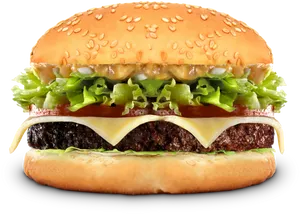 Classic Cheeseburger Transparent Background.png PNG image